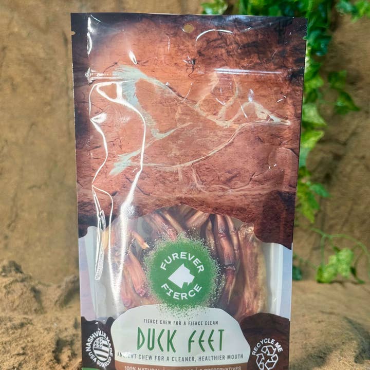 Furever Fierce (formerly Furever Primal) - Wholesale Pet Treats - Dog - Duck Feet Bag of 6 Dog Chew - Natural Single Ingredient1