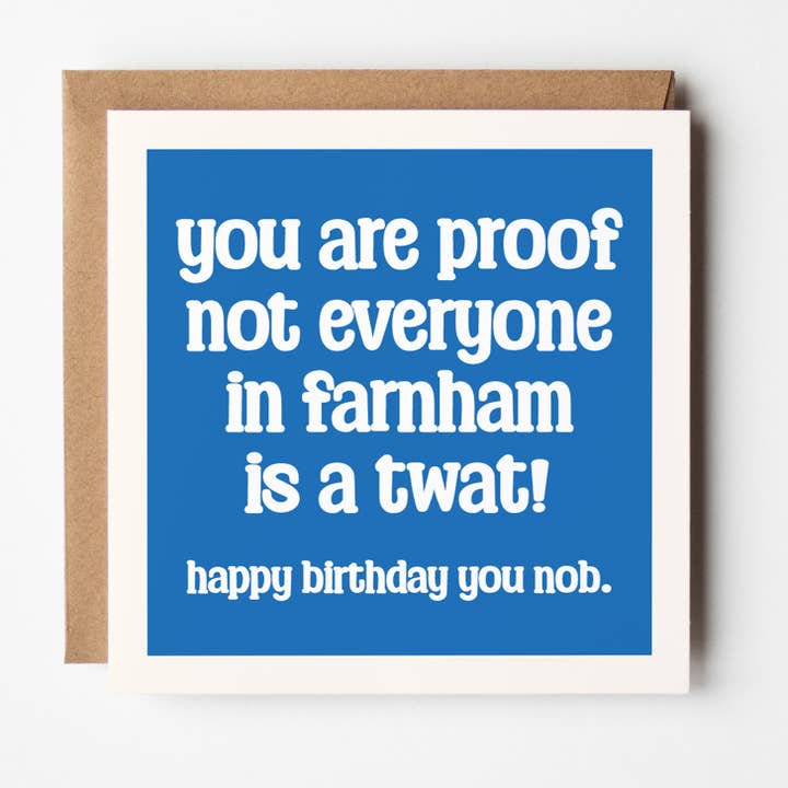 Timmy Loves - Wholesale Birthday Card - Not Everyone Is a Twat - Add Town Customised Card