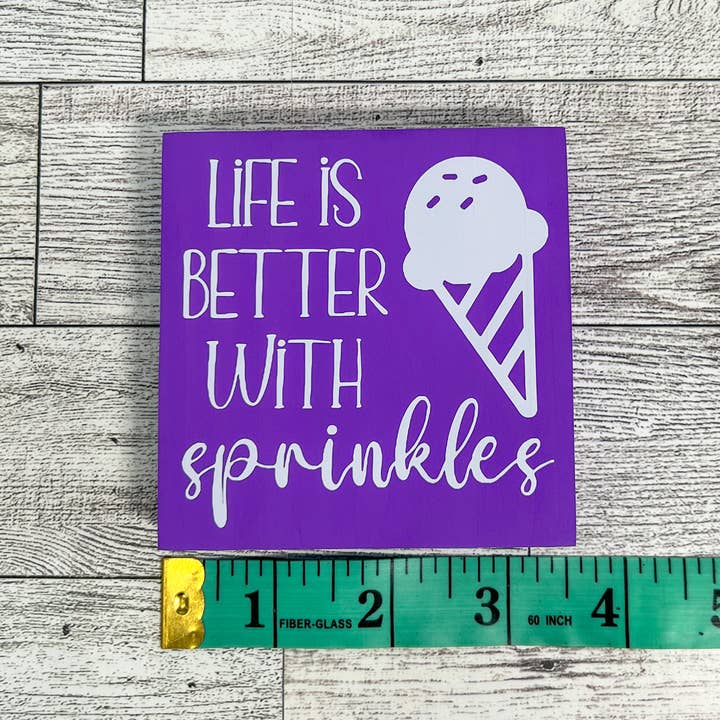Ruaille Buaille Co - Wholesale Sign - Mini wood sign | Summer tier tray | Ice cream decor - Sprink2