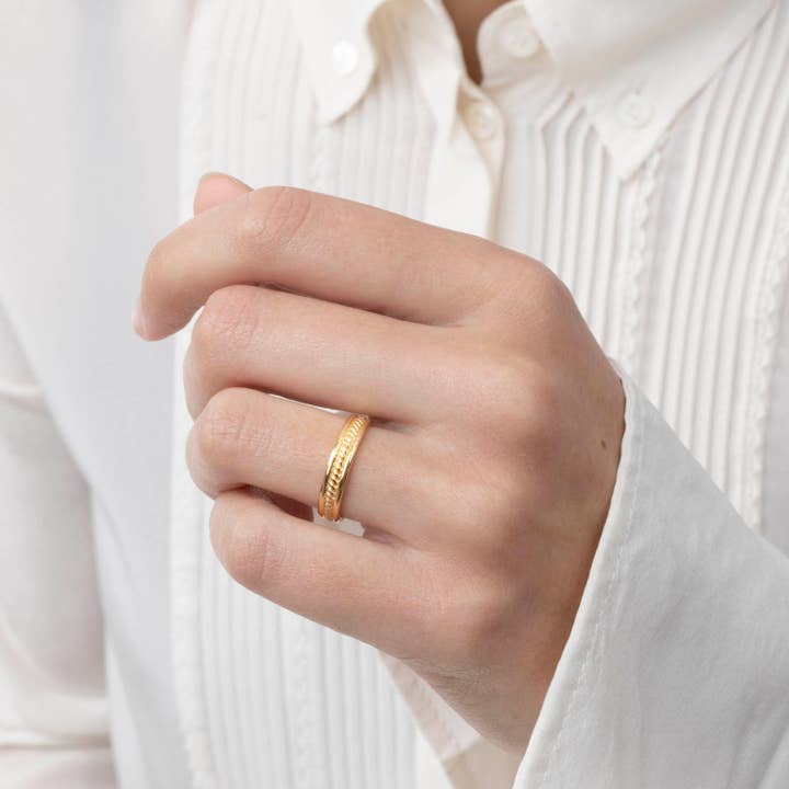 A-Brend Jewelry - Vendita all'ingrosso Anello midi/a fascia - Gien placcato oro 18 carati1