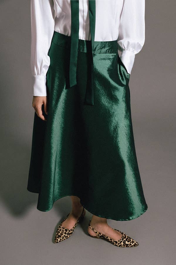 Lanidor - Wholesale Skirt - Women's - Satin-Style Fabric Skirt (400531-38)