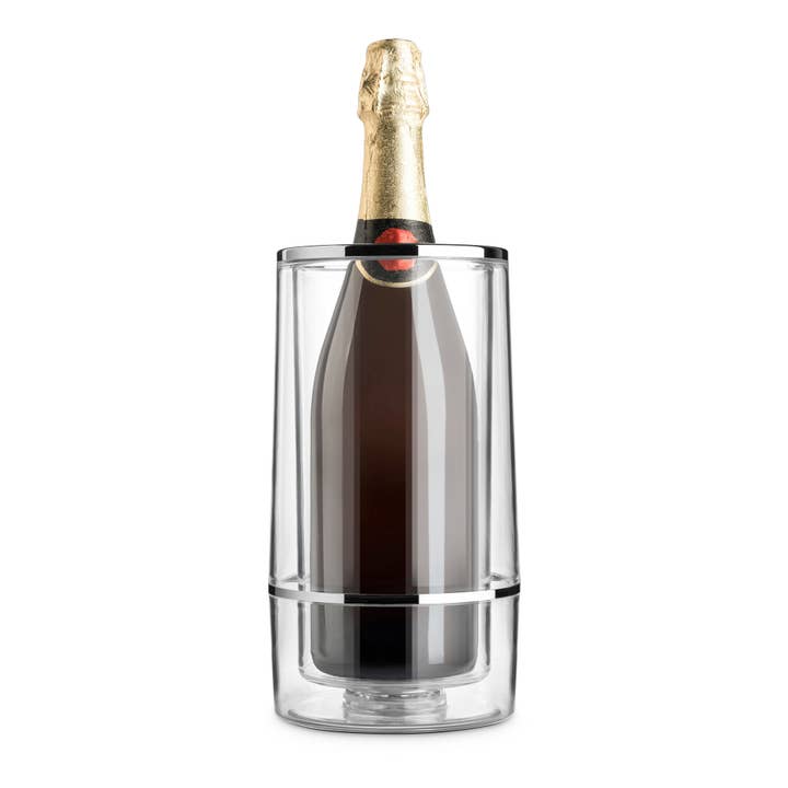 Clear Double-Wall Acrylic Wine Chiller for wholesale on Faire