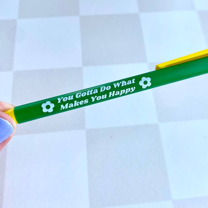 Tu dois faire ce qui te rend heureux Stylo à bille Bic pour la vente par Lil Boat Boutique