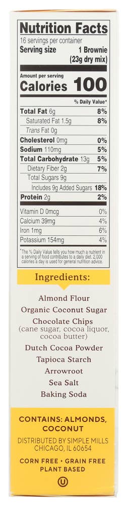 KeHE Distributors, LLC - Wholesale Brownie Mix - Simple Mills Mix Brownie 12.9 oz3