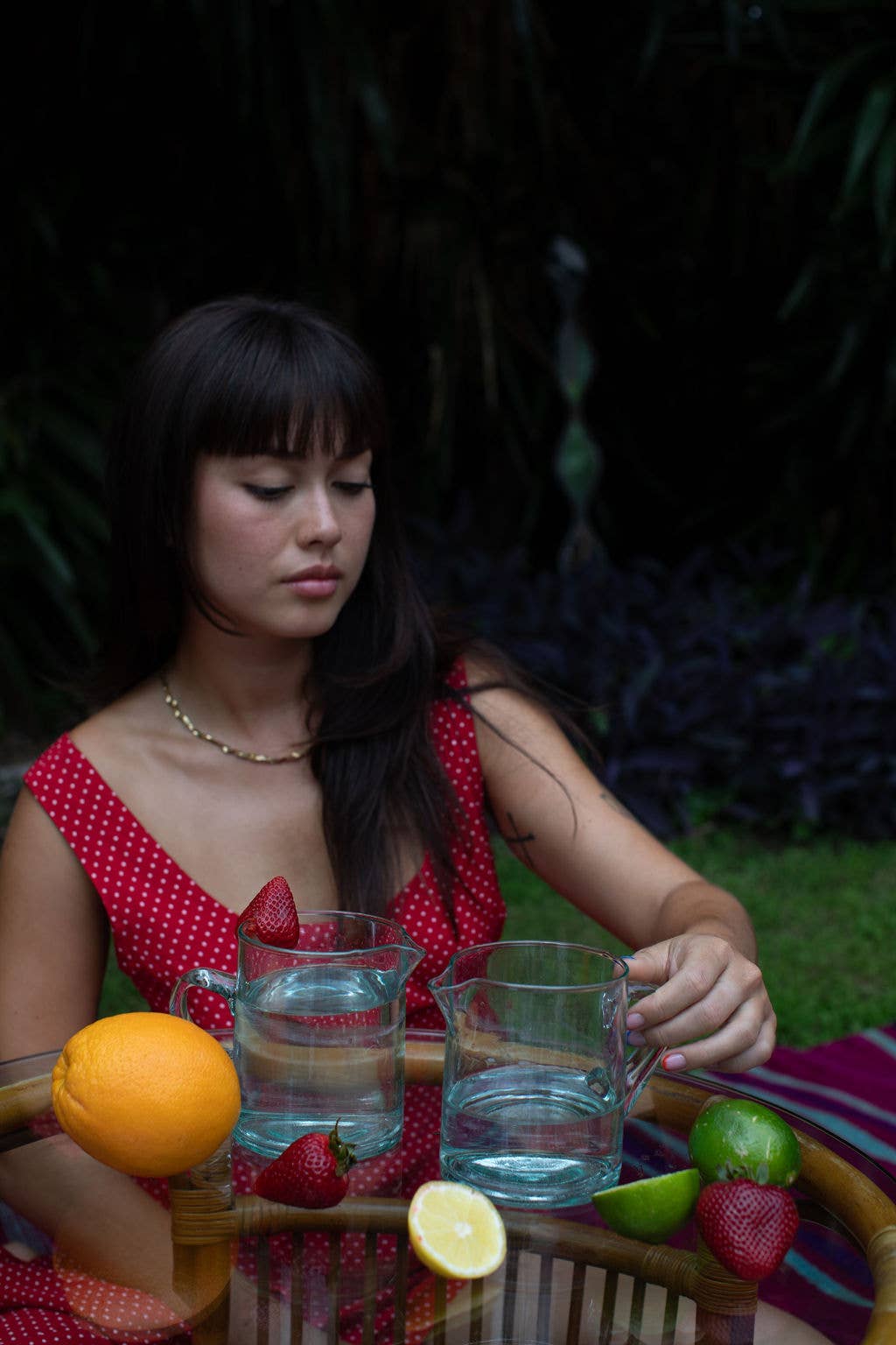 Voyage - Wholesale Carafe - Moroccan Crystal Blue Half Carafe8