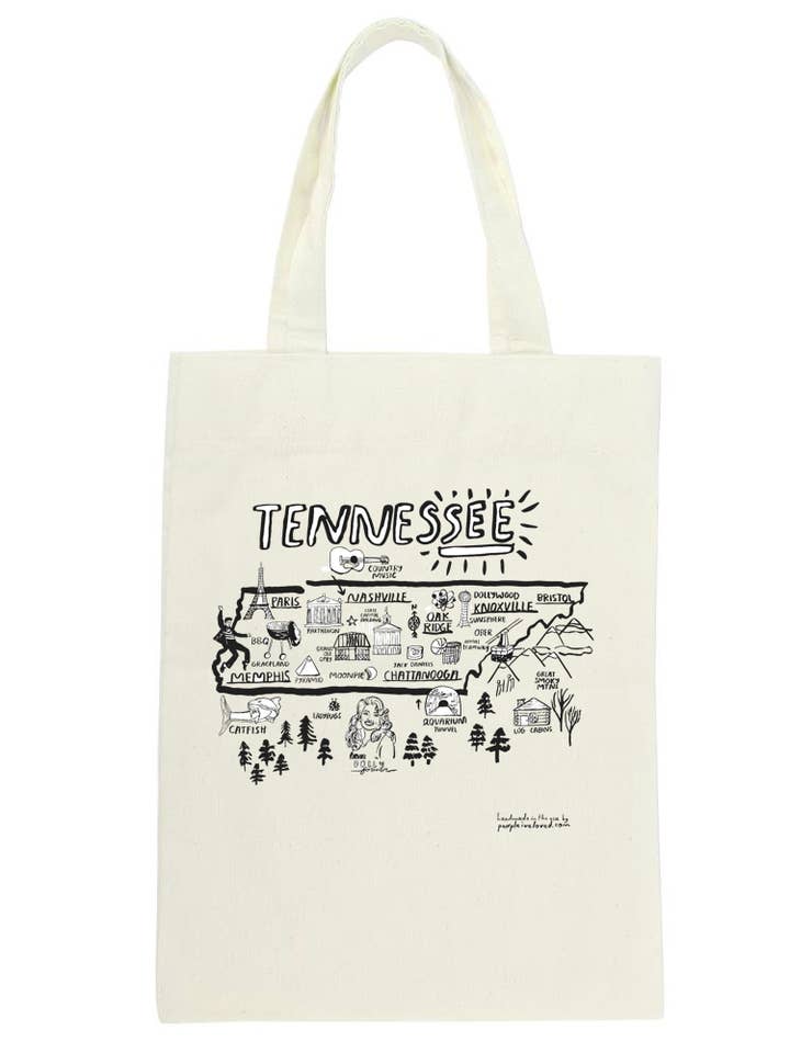 Tennessee Map Tote voor wholesale door People I've Loved