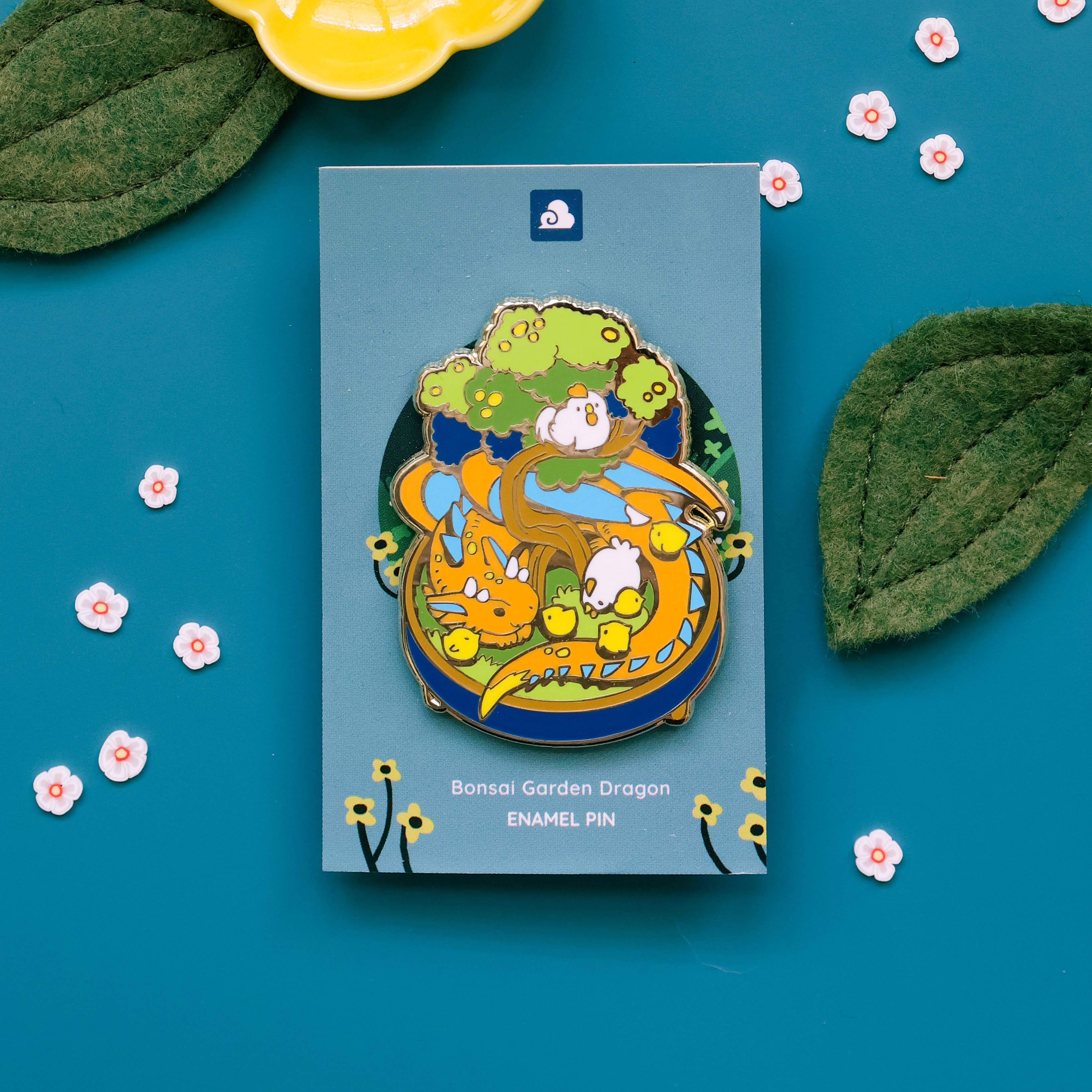Thousand Skies - Wholesale Lapel Pin/Button - Enamel Pin - Bonsai Garden - Dragon1