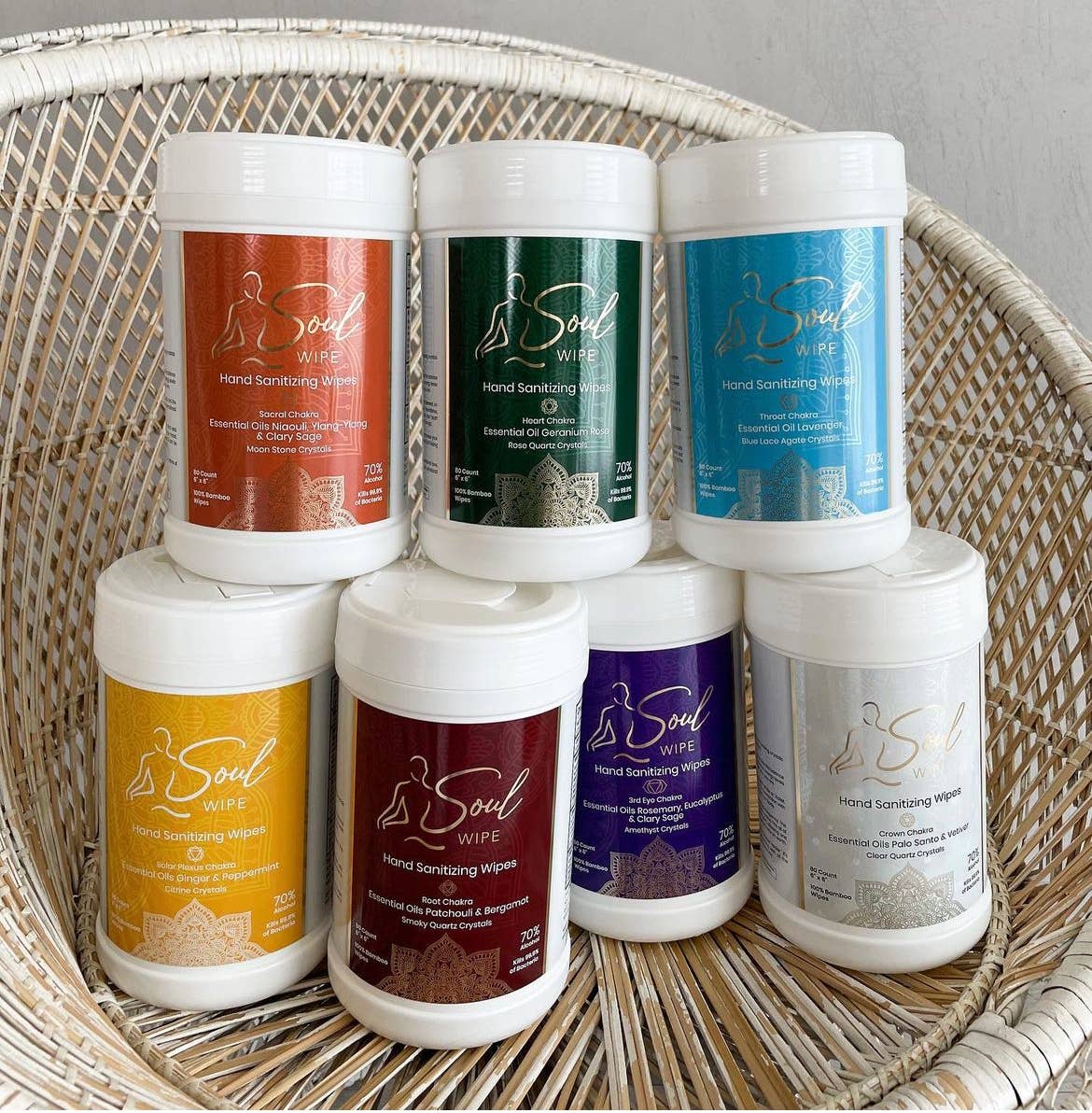 soul wipe hand sanitizing wipe – wholesale Hand sanitiser – Hand Sanitizing Wipe Peppermint and Ginger Essential Oils3