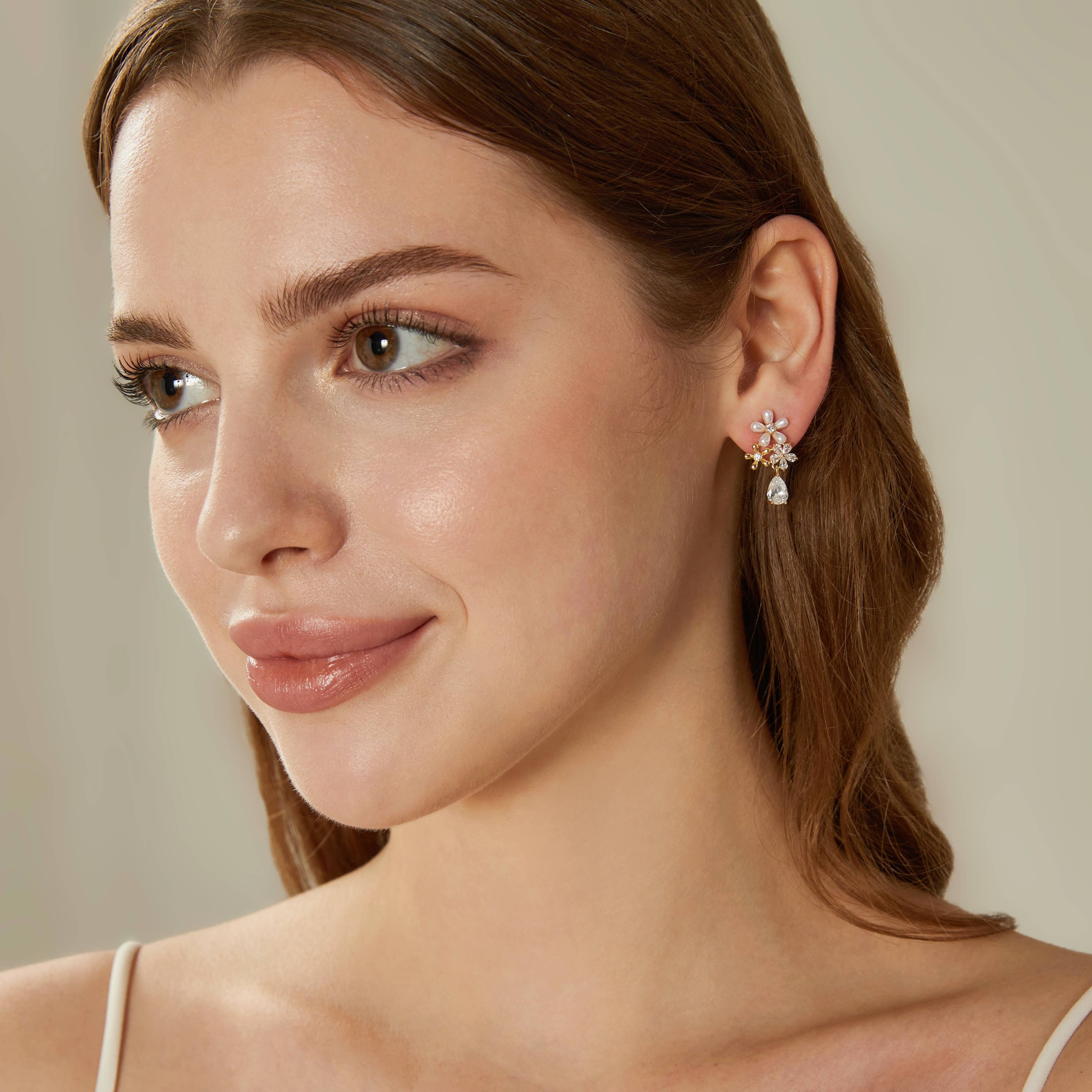 Drrtymagic - Wholesale Dangle Earrings - Freshwater Pearl Drop Earrings,Flower Pearl Dangle Earrings3