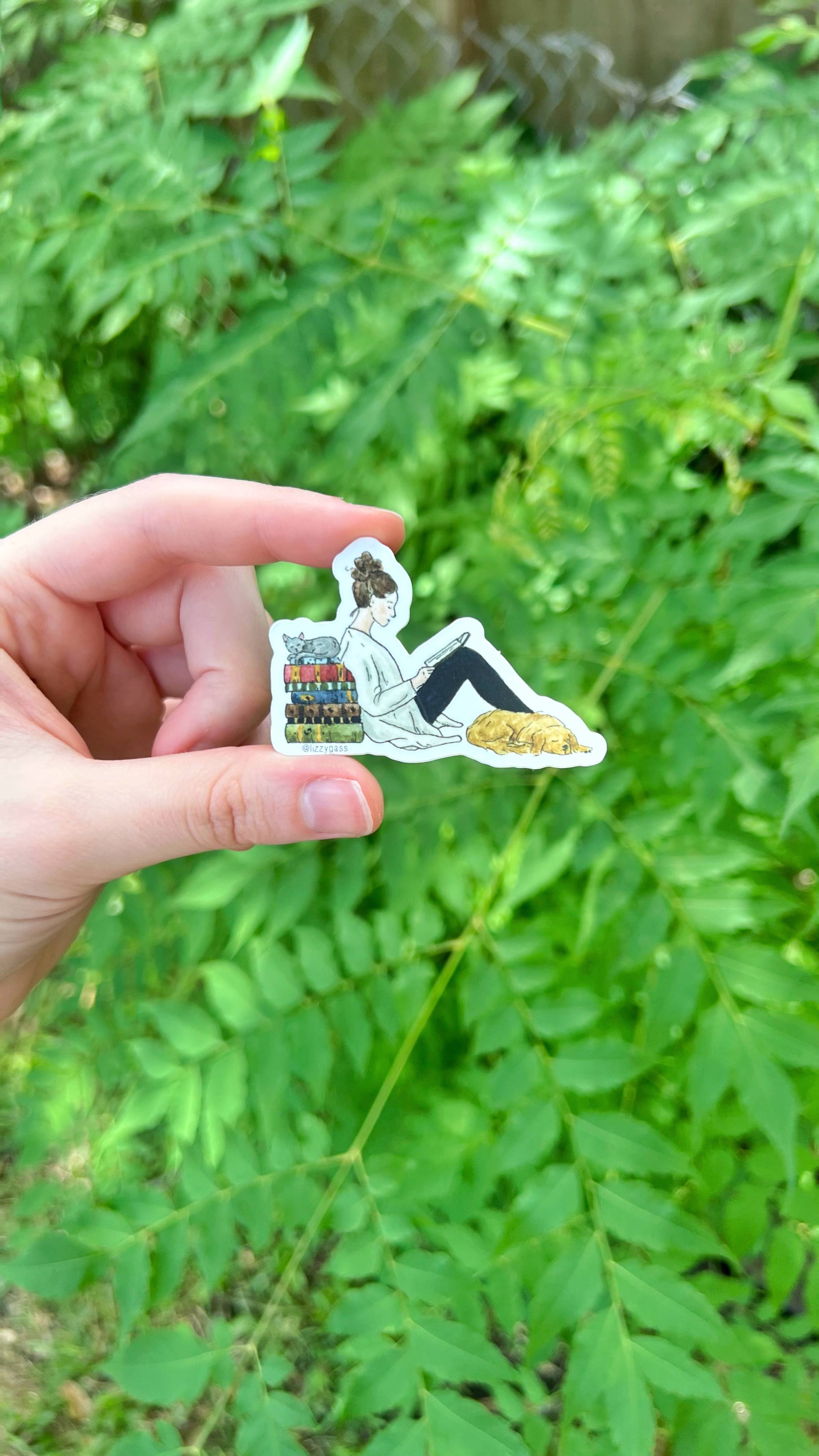 Lizzy Gass - Vente Autocollant - Autocollant The Family Reader1