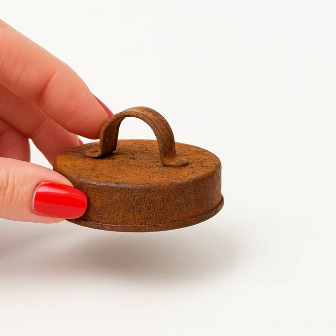 Rostig metall 2-5/8" Rostig metall lock med handtag för masonburk med liten öppning för wholesale på Faire1