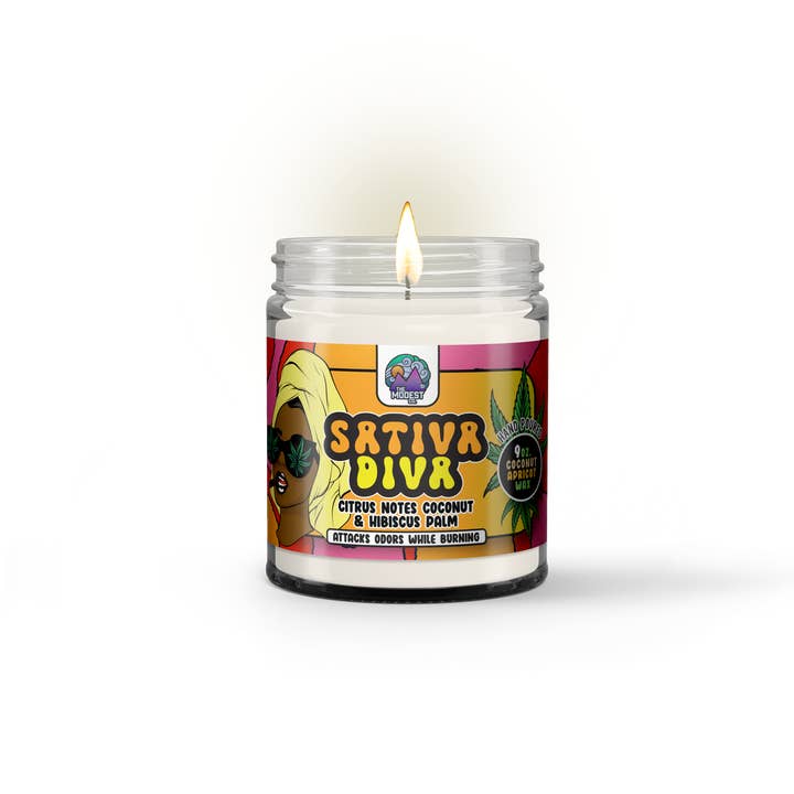 Sativa Diva - Geurdodende Kaars voor wholesale door Modest&Co