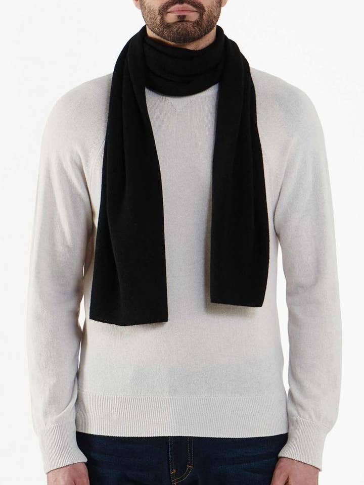 Pure Cashmere Plain Knit Scarf for wholesale by MaisonCashmere