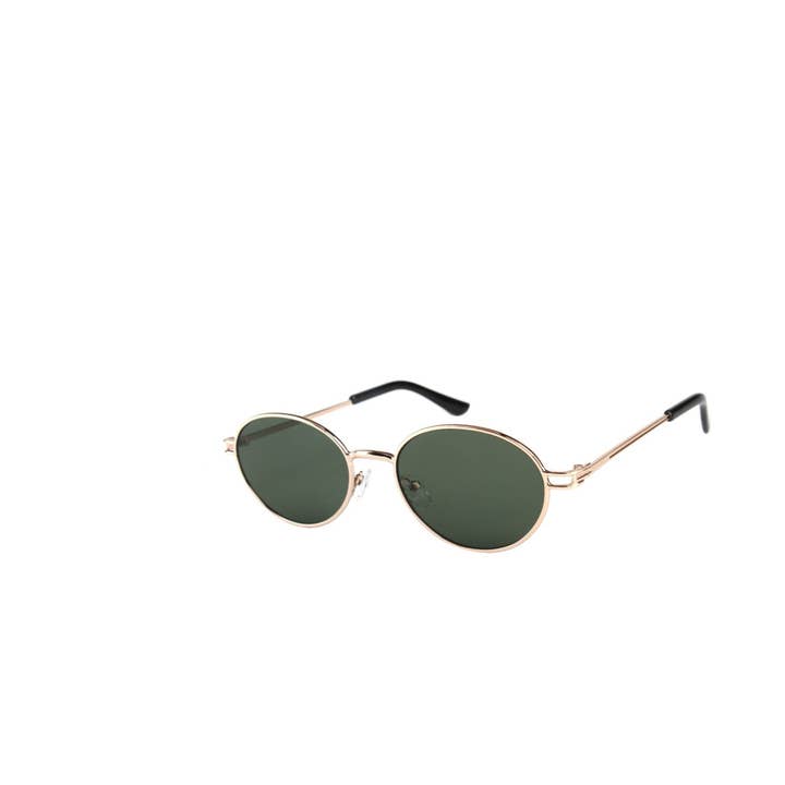 V by Vye Eyewear - Wholesale Sunglasses - Women's - Metal Oval Sunglasses in Gold1