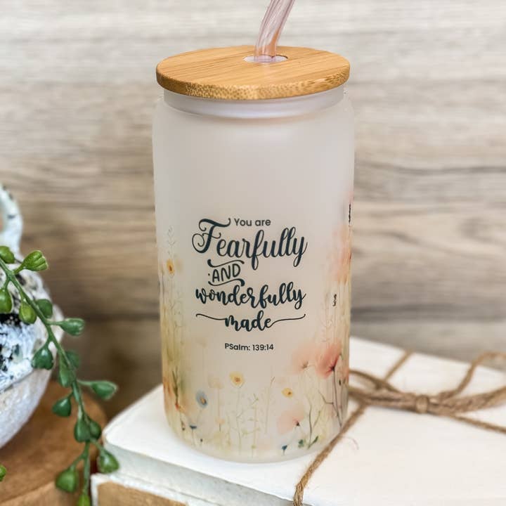 The Inspiration Haven - Wholesale Drinking Glass/Cup - Fearfully and Wonderfully Made0