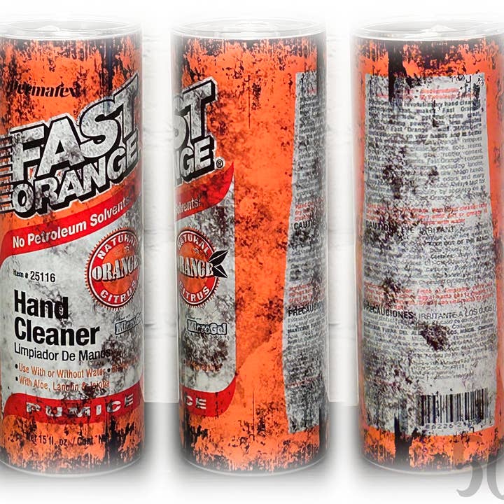 Fast Orange Hand Cleaner Tumbler for wholesale by 5C's Wholesale