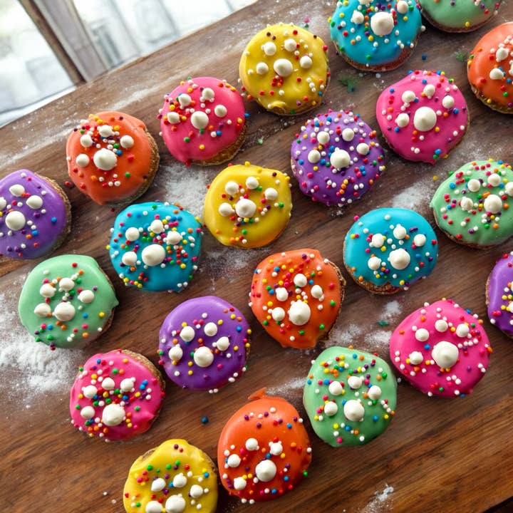 Mini Fiesta PAWTY Print dog treats for wholesale by YumYum4DOGS