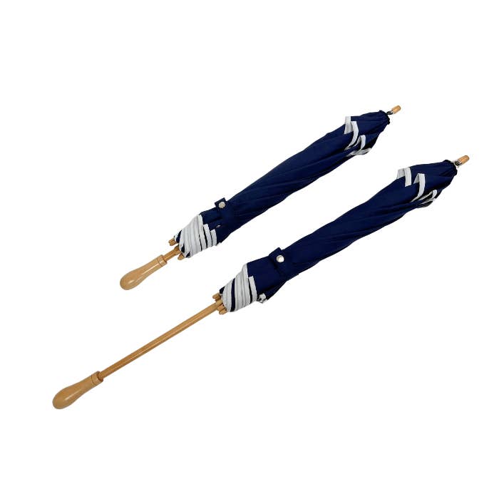 Sun Bella - Wholesale Beach Umbrellas - UPF50+ Elegant Cosmopolitan UV Sun Parasol. White on Navy.