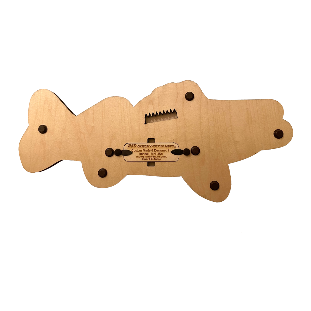 D&D Custom Laser Designs - Wholesale Board Game - Walleye 2 Track Cribbage Board1