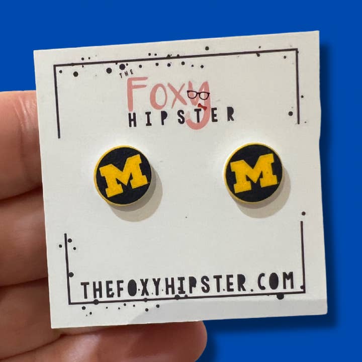 The Foxy Hipster – wholesale Stud/post earrings – U of M Stud Earrings0