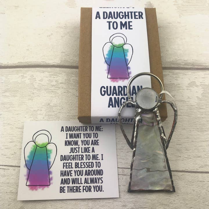 GlassHouse Design - Wholesale Zonnevanger - Daughter To Me Angel - Handgemaakt glas in lood cadeau