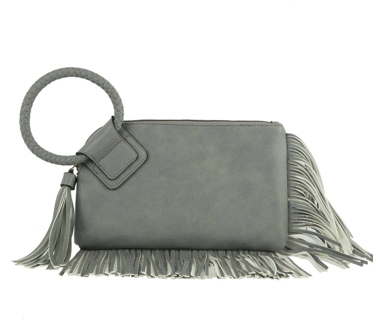 MiMi Wholesale - Wholesale Clutch Bag - Women's - JY0378 Fringe Soft Vegan Leather Wristlet/Clutch19