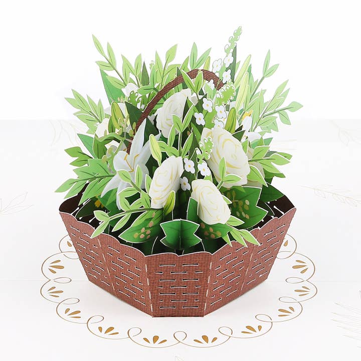 Sympathy Basket Pop Up Card for wholesale by Liif Pop Up Card