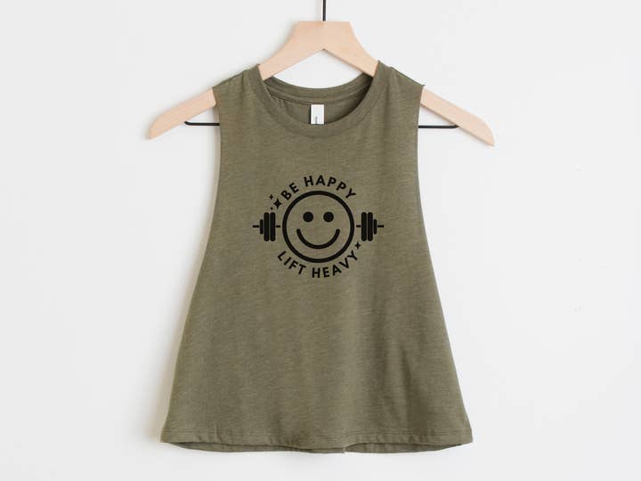 Stiles Tee Co. - Wholesale Tank Top - Women's - Workout Tank Top – Be Happy Lift Heavy – Gym Apparel4