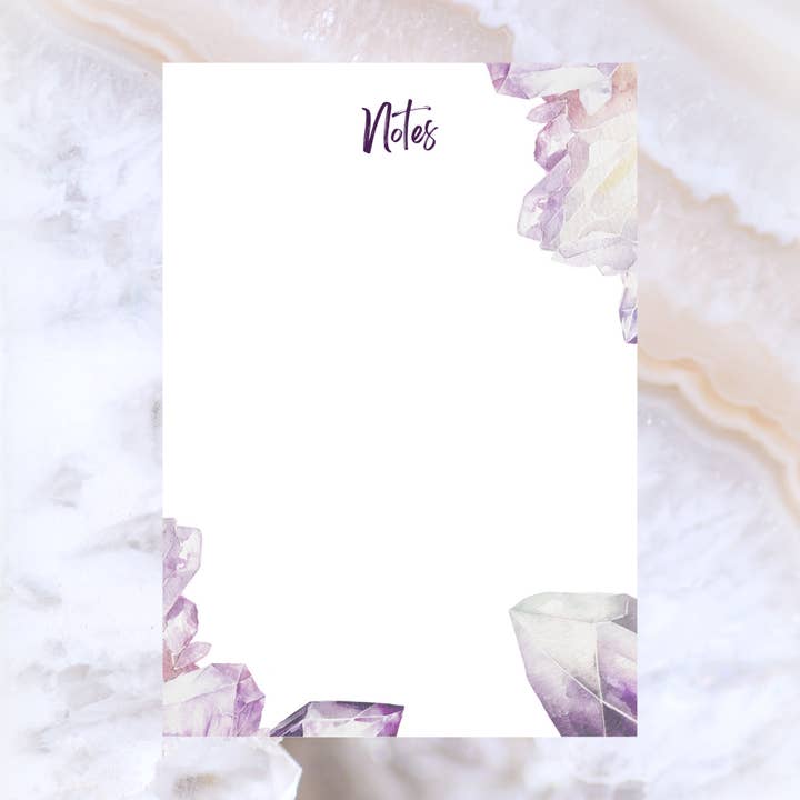 (8x5) Amethyst notepad, eco - friendly - 50 pages for wholesale by Missh Shop