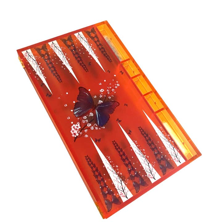 Maven Home - Wholesale Board Game - Game, Backgammon - Orange Butterfly6