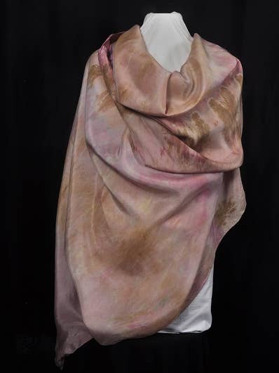 Pink/Brown Silk Sarong for wholesale by Melanie Audet Limited Editions, llc