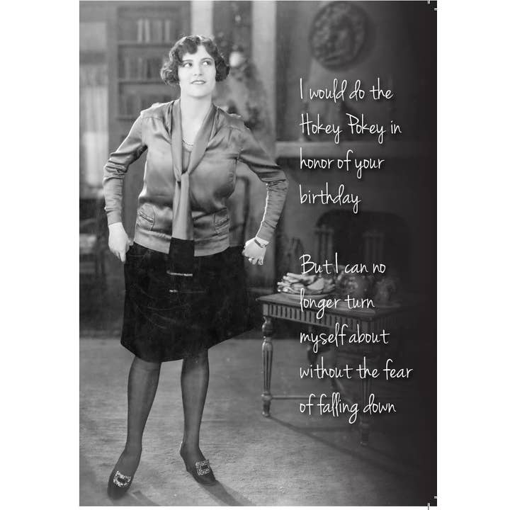 Birthday "Hokey Pokey" Wordy bird card for wholesale by Wordy Bird Cards