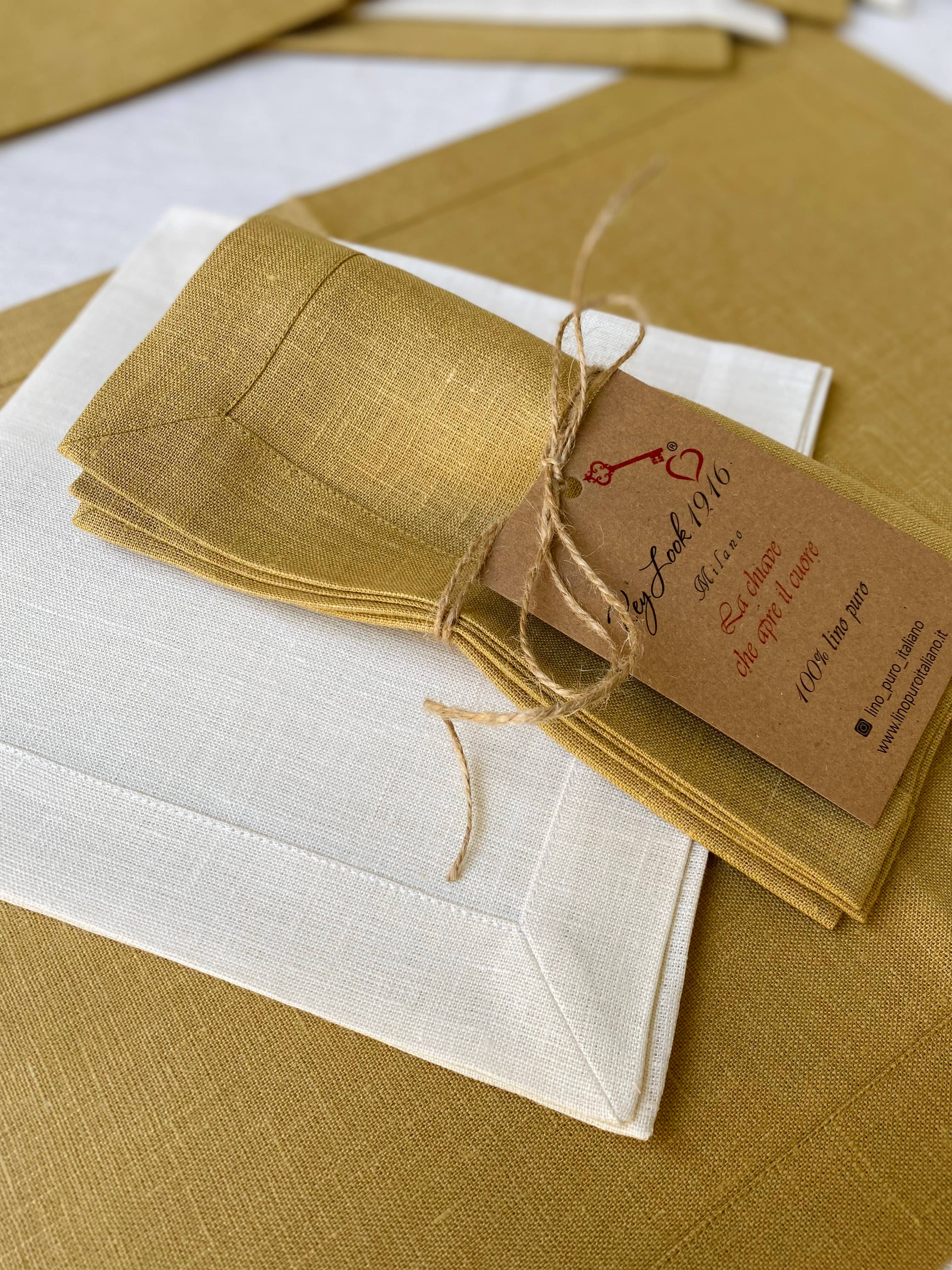 KEY LOOK1916 MILANO - Wholesale Dinner & Cloth Napkin - Linen napkins with frame13