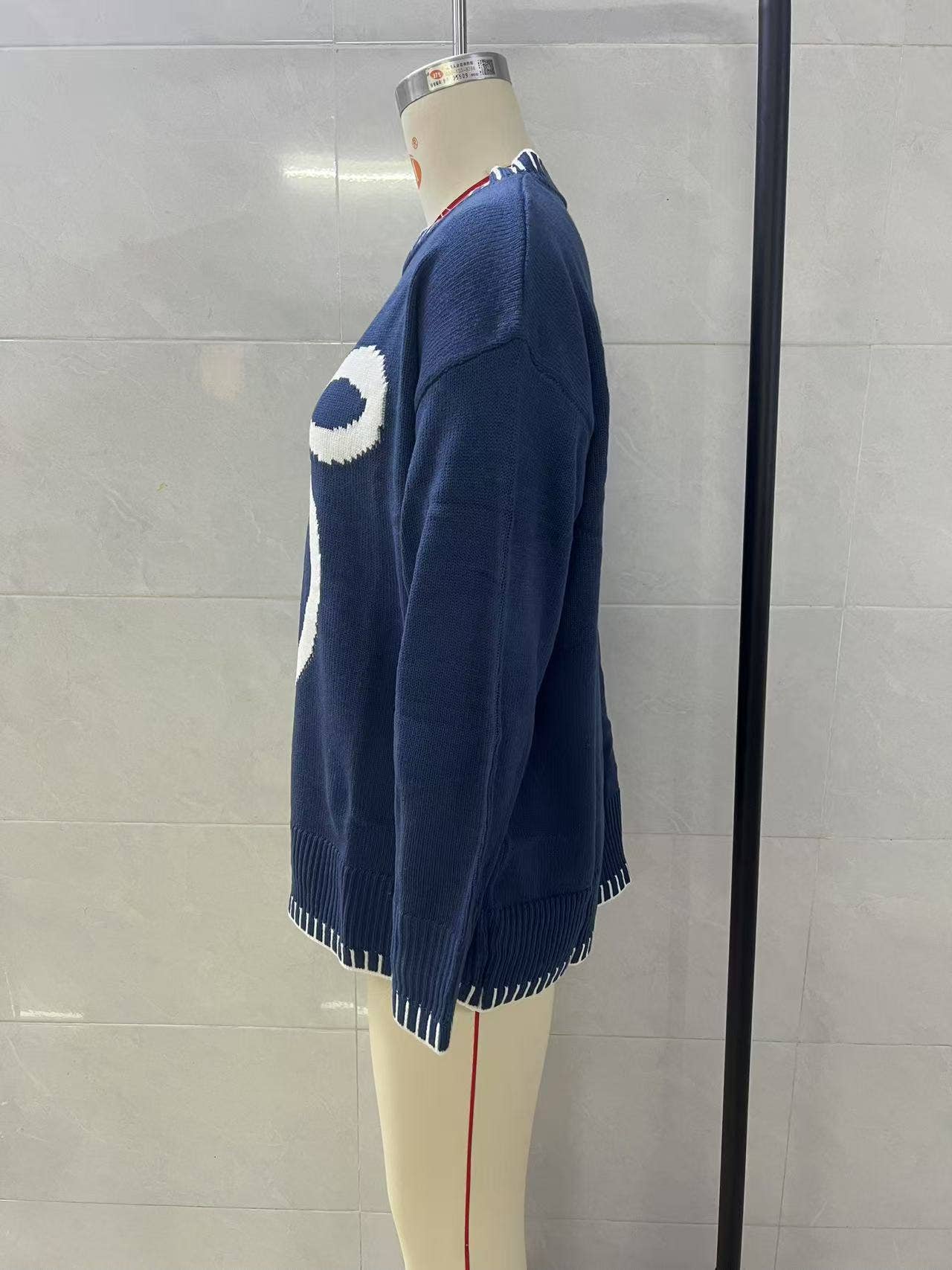 Lily Clothing - Vente Pull en maille – femme - Pull jacquard à nœud tricoté de style décontracté16