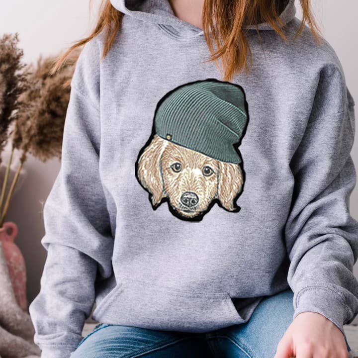 Unisex Puppy In A Toque Hoodie- Affordable & Unique for wholesale by Maqoba