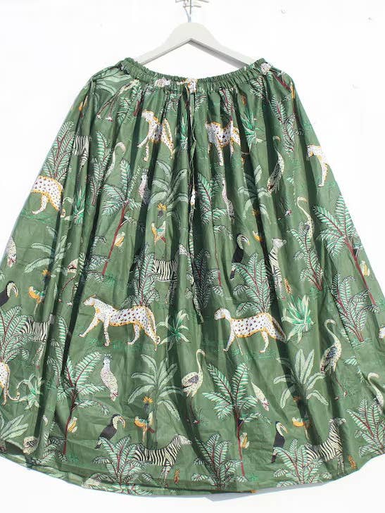 Handmade Floral Boho Maxi Cotton Skirt Beach Wear  for wholesale by GYPSY STUDIO