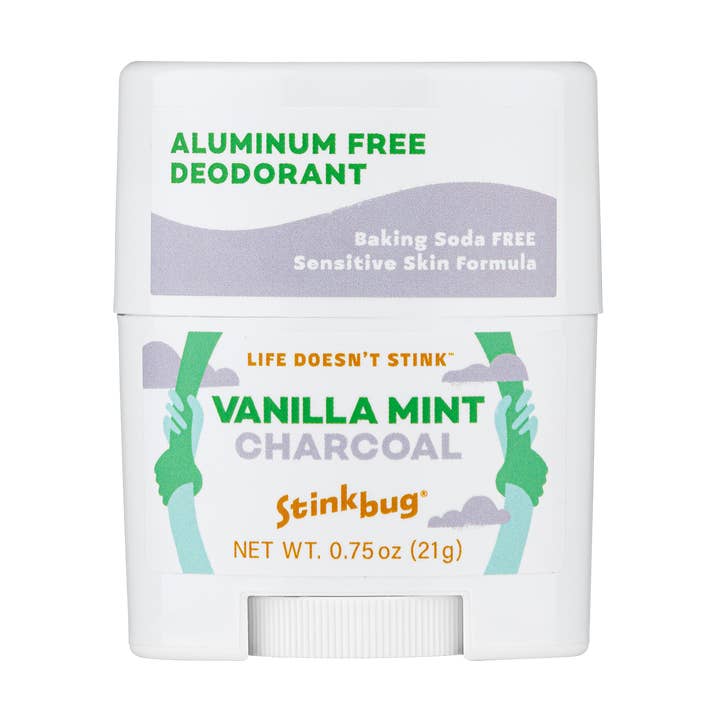 Vanilla Mint Charcoal Travel Size Deodorant for wholesale by Stinkbug Naturals