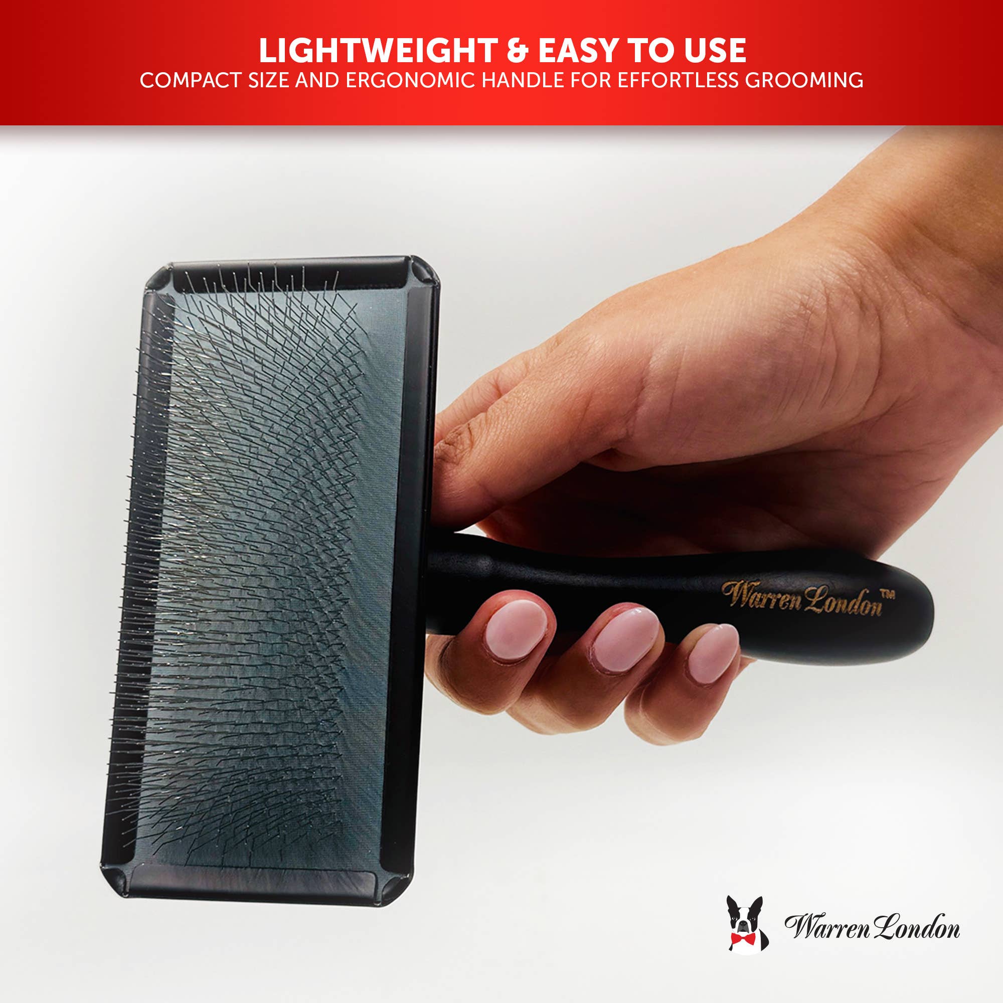 Warren London Dog Products - Wholesale Pet grooming tool – Dog - Gentle Touch Slicker Brush2