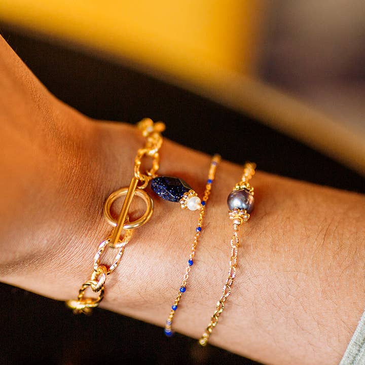 SIKA BIJOUX – wholesale Charm/dangle bracelet – Suzie bracelet - midnight blue sunstone1