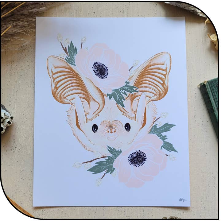 Impression d'art de chauve-souris pour la vente par The Hollowbird