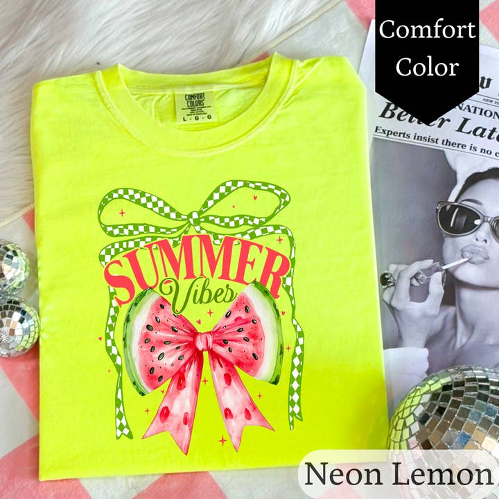 Summer Vibes Coquette I Comfort Color Graphic Tee for wholesale by TOP T