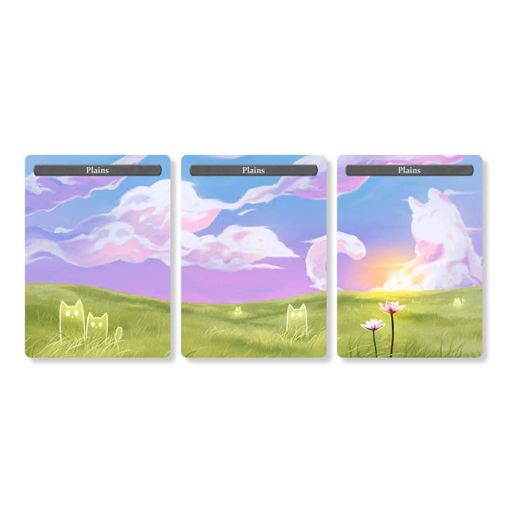 Caverns & Calicos - Wholesale Card Game - ManaCat Plains - Land Proxy Set