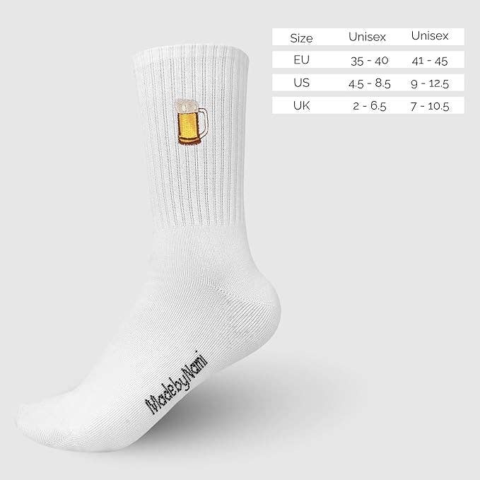 Made By Nami - Wholesale Socks - Unisex - Beer Socks – White Unisex & Comfortable1