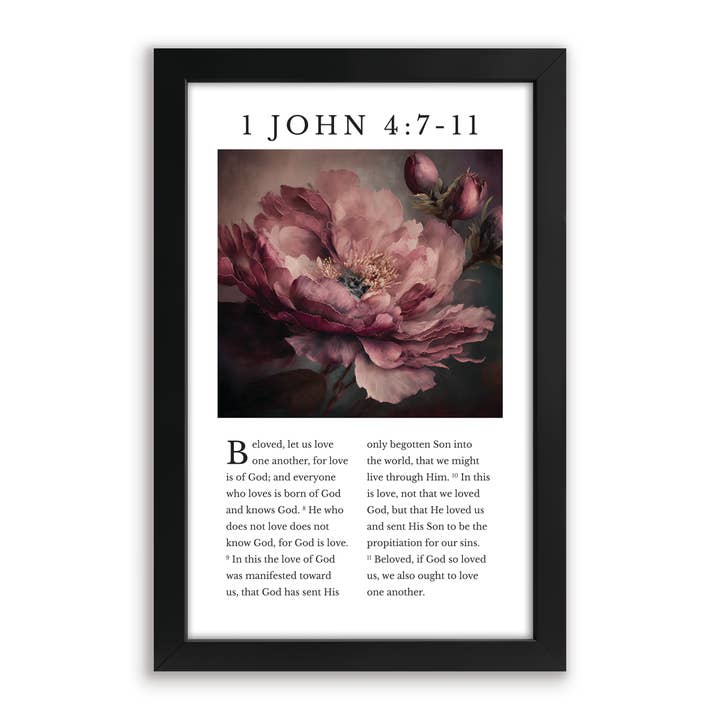 P. Graham Dunn - Wholesale Art Print - "Beloved Let Us Love One Another" 1 John 4:7-11 Framed Art