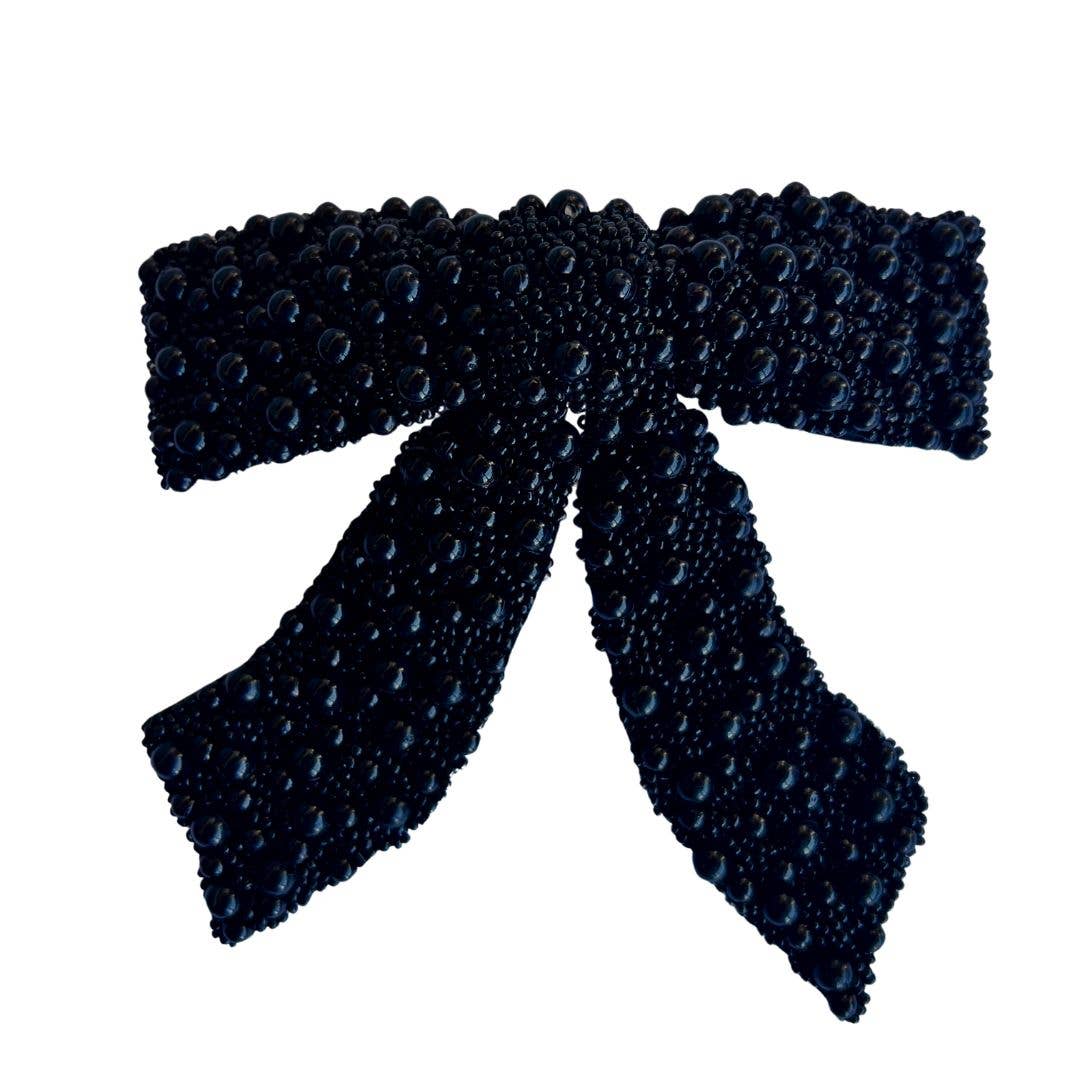 Black Hair Bow for wholesale by Allie Beads