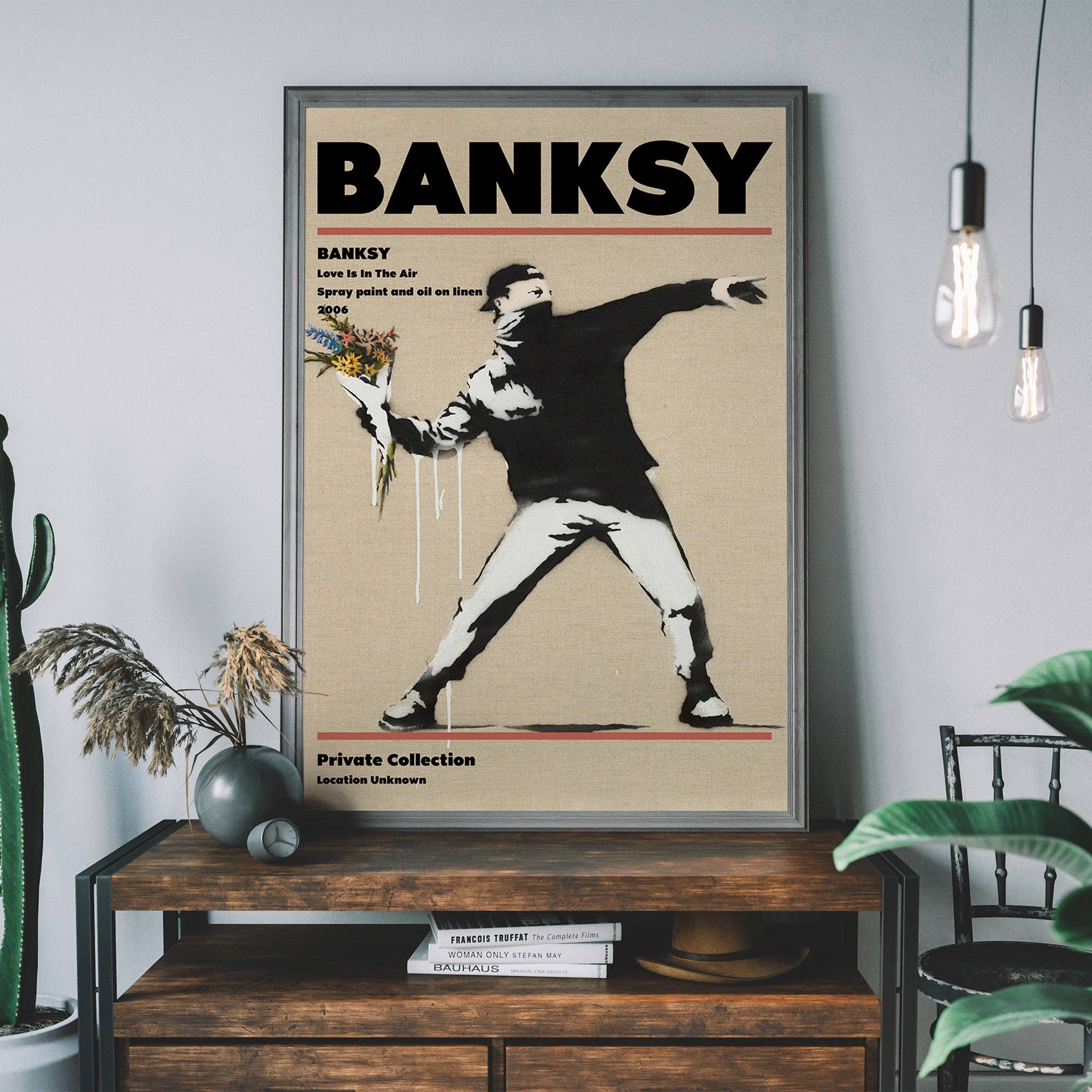 Ink & Drop - Wholesale Poster - Banksy Love Is In The Air Graffiti Artist Poster