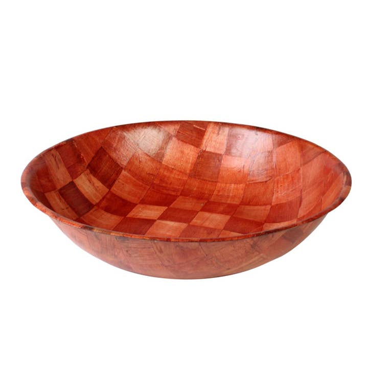 18" X 4" Woven Wood Bowl, 12/PK for wholesale by KT Supply