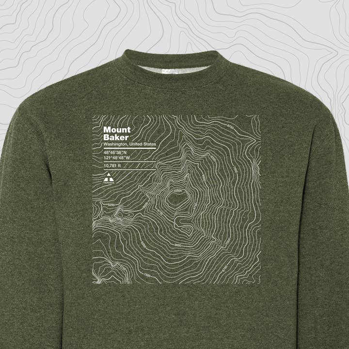 Mount Baker, Washington - Crewneck Sweatshirt for wholesale by Topogra