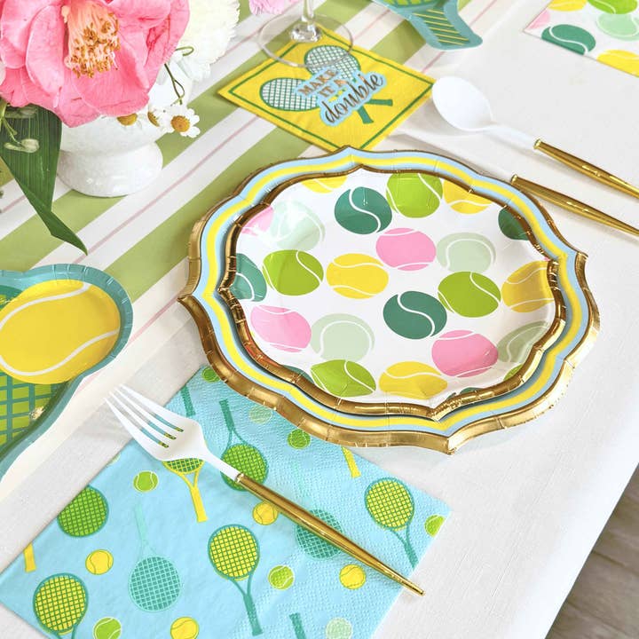 Sophistiplate - Wholesale Salad Plate - Tennis Ball Multi Salad Plates/8pk5