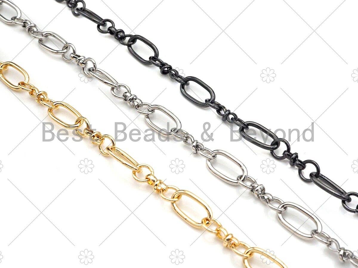 BestBeads&Beyond - Wholesale Link & Chain Necklace - High Quality Oval Round Link Chain , 18K Real Gold Plated Chain, Wholesale bulk Chain, 8x14mm, sku#M3241